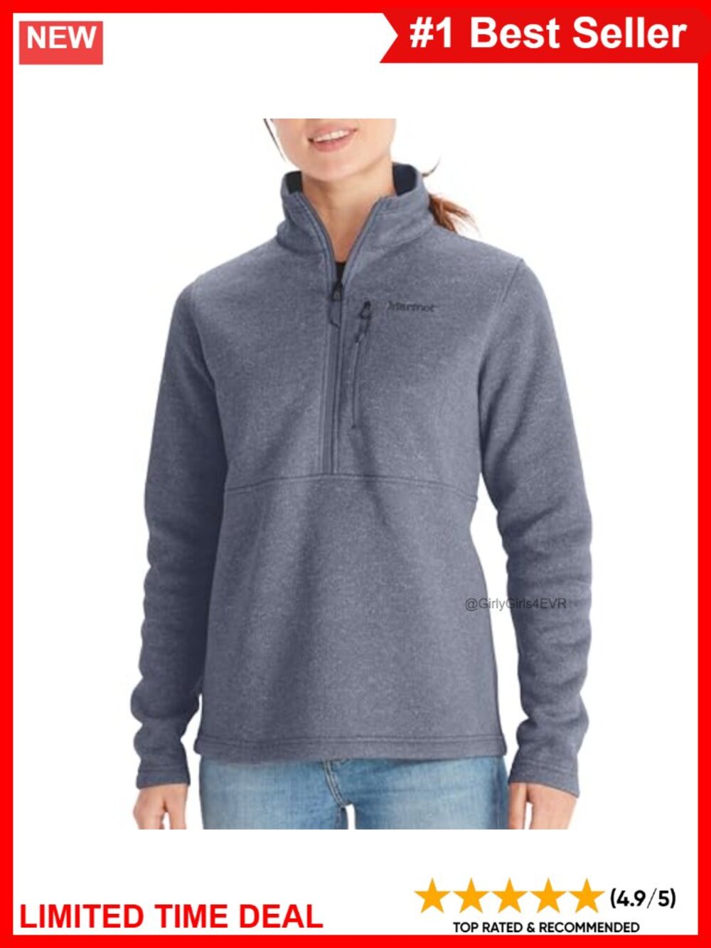 Lightweight Fleece Half-Zip Pullover Sweater Outdoor Jacket